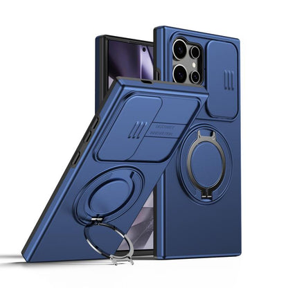 Camera Sliding Shield Magnetic Rotation Holder Phone Case, For Galaxy S26 FE 5G, For Galaxy Z Fold8 Ultra 5G, For Galaxy S26+ 5G, For Galaxy S26 Ultra 5G, For Galaxy S26 5G, For Galaxy S25 FE 5G, For Galaxy S25 / S24 5G, For Galaxy S25+ / S24+ 5G      ...