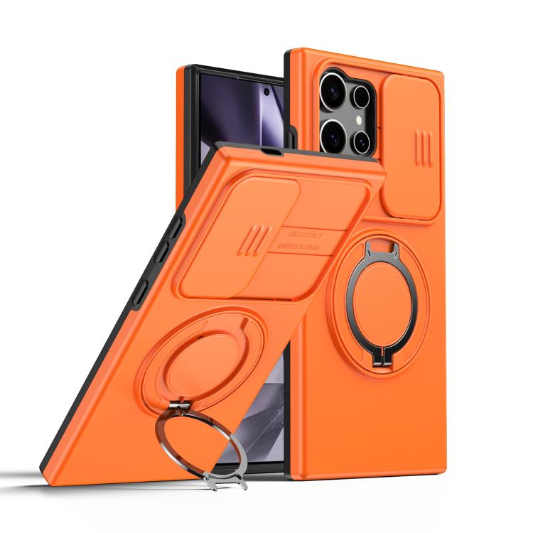 Camera Sliding Shield Magnetic Rotation Holder Phone Case, For Galaxy S26 FE 5G, For Galaxy Z Fold8 Ultra 5G, For Galaxy S26+ 5G, For Galaxy S26 Ultra 5G, For Galaxy S26 5G, For Galaxy S25 FE 5G, For Galaxy S25 / S24 5G, For Galaxy S25+ / S24+ 5G      ...