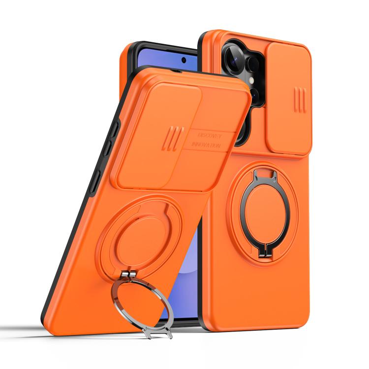 Camera Sliding Shield Magnetic Rotation Holder Phone Case, For Galaxy S26 FE 5G, For Galaxy Z Fold8 Ultra 5G, For Galaxy S26+ 5G, For Galaxy S26 Ultra 5G, For Galaxy S26 5G, For Galaxy S25 FE 5G, For Galaxy S25 / S24 5G, For Galaxy S25+ / S24+ 5G      ...
