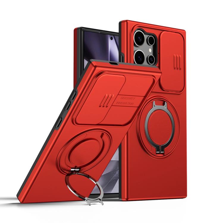 Camera Sliding Shield Magnetic Rotation Holder Phone Case, For Galaxy S26 FE 5G, For Galaxy Z Fold8 Ultra 5G, For Galaxy S26+ 5G, For Galaxy S26 Ultra 5G, For Galaxy S26 5G, For Galaxy S25 FE 5G, For Galaxy S25 / S24 5G, For Galaxy S25+ / S24+ 5G      ...