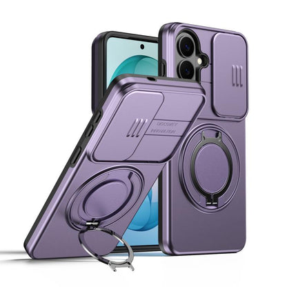 Camera Sliding Shield Magnetic Rotation Holder Phone Case, For Galaxy S26 FE 5G, For Galaxy Z Fold8 Ultra 5G, For Galaxy S26+ 5G, For Galaxy S26 Ultra 5G, For Galaxy S26 5G, For Galaxy S25 FE 5G, For Galaxy S25 / S24 5G, For Galaxy S25+ / S24+ 5G      ...