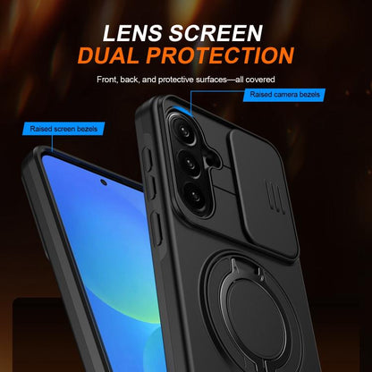 Camera Sliding Shield Magnetic Rotation Holder Phone Case, For Galaxy S26 FE 5G, For Galaxy Z Fold8 Ultra 5G, For Galaxy S26+ 5G, For Galaxy S26 Ultra 5G, For Galaxy S26 5G, For Galaxy S25 FE 5G, For Galaxy S25 / S24 5G, For Galaxy S25+ / S24+ 5G      ...