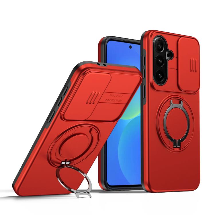 Camera Sliding Shield Magnetic Rotation Holder Phone Case, For Galaxy S26 FE 5G, For Galaxy Z Fold8 Ultra 5G, For Galaxy S26+ 5G, For Galaxy S26 Ultra 5G, For Galaxy S26 5G, For Galaxy S25 FE 5G, For Galaxy S25 / S24 5G, For Galaxy S25+ / S24+ 5G      ...