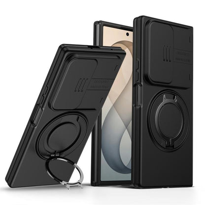 Camera Sliding Shield Magnetic Rotation Holder Phone Case, For Galaxy S26 FE 5G, For Galaxy Z Fold8 Ultra 5G, For Galaxy S26+ 5G, For Galaxy S26 Ultra 5G, For Galaxy S26 5G, For Galaxy S25 FE 5G, For Galaxy S25 / S24 5G, For Galaxy S25+ / S24+ 5G      ...