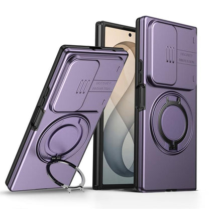 Camera Sliding Shield Magnetic Rotation Holder Phone Case, For Galaxy S26 FE 5G, For Galaxy Z Fold8 Ultra 5G, For Galaxy S26+ 5G, For Galaxy S26 Ultra 5G, For Galaxy S26 5G, For Galaxy S25 FE 5G, For Galaxy S25 / S24 5G, For Galaxy S25+ / S24+ 5G      ...