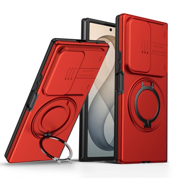 Camera Sliding Shield Magnetic Rotation Holder Phone Case, For Galaxy S26 FE 5G, For Galaxy Z Fold8 Ultra 5G, For Galaxy S26+ 5G, For Galaxy S26 Ultra 5G, For Galaxy S26 5G, For Galaxy S25 FE 5G, For Galaxy S25 / S24 5G, For Galaxy S25+ / S24+ 5G      ...