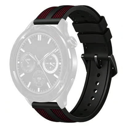 xDfind Flame Hybrid Nylon Braid Silicone Watch Band, 22mm