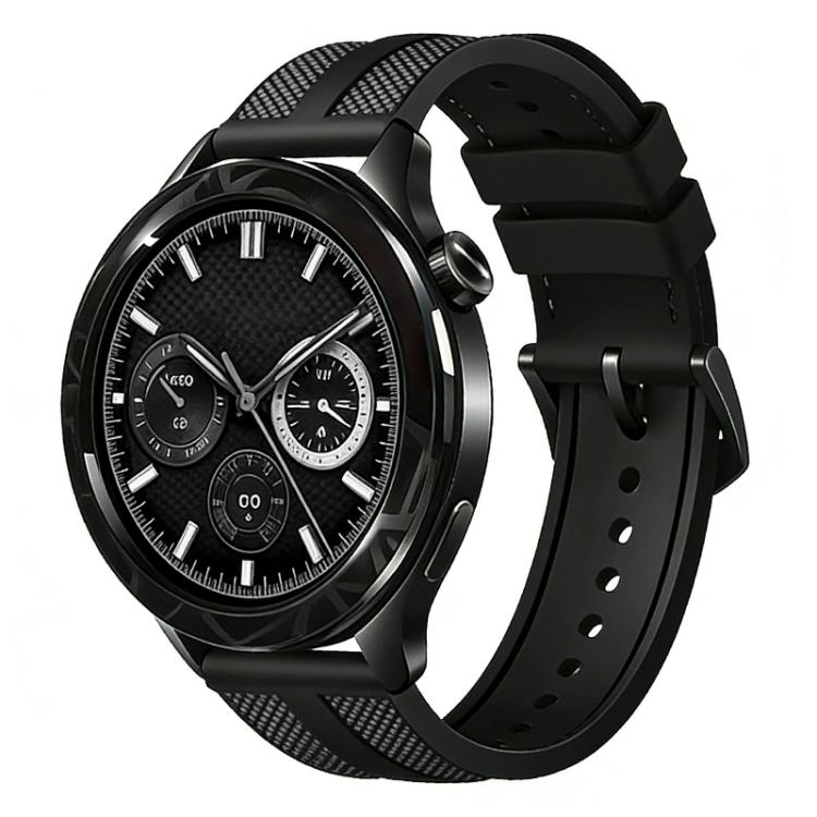 xDfind Flame Hybrid Nylon Braid Silicone Watch Band, 22mm