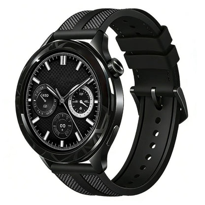 xDfind Flame Hybrid Nylon Braid Silicone Watch Band, 22mm