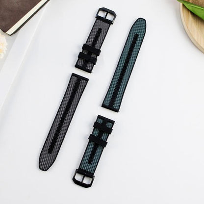 xDfind Flame Hybrid Nylon Braid Silicone Watch Band, 22mm