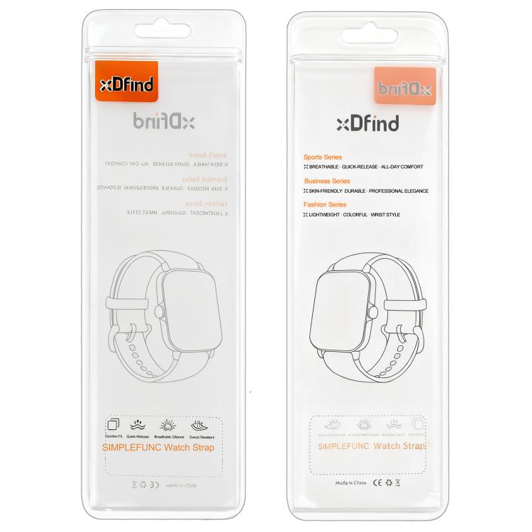 xDfind Flame Hybrid Nylon Braid Silicone Watch Band, 22mm
