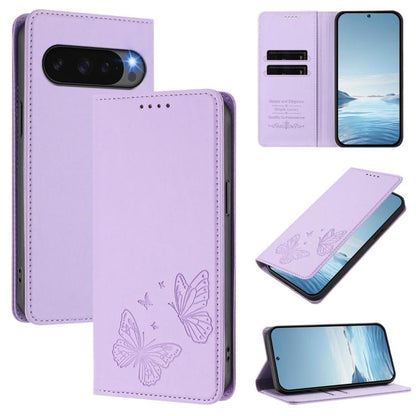 Strong Magnetic Dual Butterfly RFID Vegan Leather Phone Case, For Google Pixel 11 Pro XL, For Google Pixel 11 Pro / Pixel 11, For Google Pixel 10a, For Google Pixel 10 Pro XL / Pixel 9 Pro XL, For Google Pixel 10 / 10 Pro / Pixel 9 / 9 Pro             ...