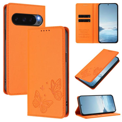 Strong Magnetic Dual Butterfly RFID Vegan Leather Phone Case, For Google Pixel 11 Pro XL, For Google Pixel 11 Pro / Pixel 11, For Google Pixel 10a, For Google Pixel 10 Pro XL / Pixel 9 Pro XL, For Google Pixel 10 / 10 Pro / Pixel 9 / 9 Pro             ...