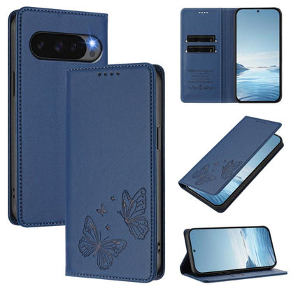 Strong Magnetic Dual Butterfly RFID Vegan Leather Phone Case, For Google Pixel 11 Pro XL, For Google Pixel 11 Pro / Pixel 11, For Google Pixel 10a, For Google Pixel 10 Pro XL / Pixel 9 Pro XL, For Google Pixel 10 / 10 Pro / Pixel 9 / 9 Pro             ...