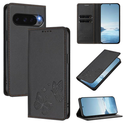 Strong Magnetic Dual Butterfly RFID Vegan Leather Phone Case, For Google Pixel 11 Pro XL, For Google Pixel 11 Pro / Pixel 11, For Google Pixel 10a, For Google Pixel 10 Pro XL / Pixel 9 Pro XL, For Google Pixel 10 / 10 Pro / Pixel 9 / 9 Pro             ...