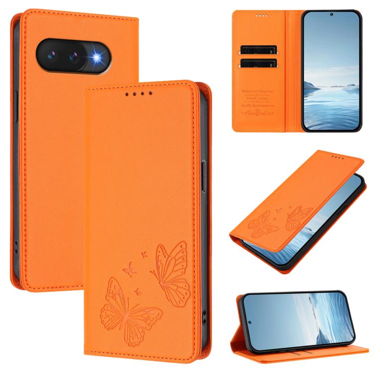 Strong Magnetic Dual Butterfly RFID Vegan Leather Phone Case, For Google Pixel 11 Pro XL, For Google Pixel 11 Pro / Pixel 11, For Google Pixel 10a, For Google Pixel 10 Pro XL / Pixel 9 Pro XL, For Google Pixel 10 / 10 Pro / Pixel 9 / 9 Pro             ...