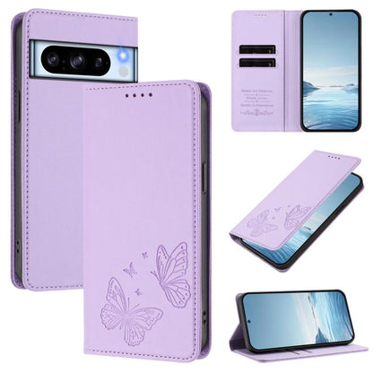 Strong Magnetic Dual Butterfly RFID Vegan Leather Phone Case, For Google Pixel 11 Pro XL, For Google Pixel 11 Pro / Pixel 11, For Google Pixel 10a, For Google Pixel 10 Pro XL / Pixel 9 Pro XL, For Google Pixel 10 / 10 Pro / Pixel 9 / 9 Pro             ...