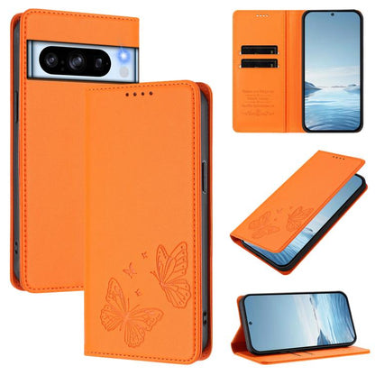 Strong Magnetic Dual Butterfly RFID Vegan Leather Phone Case, For Google Pixel 11 Pro XL, For Google Pixel 11 Pro / Pixel 11, For Google Pixel 10a, For Google Pixel 10 Pro XL / Pixel 9 Pro XL, For Google Pixel 10 / 10 Pro / Pixel 9 / 9 Pro             ...