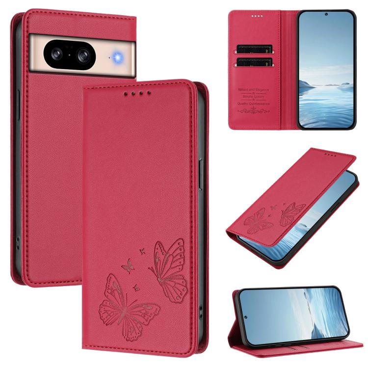 Strong Magnetic Dual Butterfly RFID Vegan Leather Phone Case, For Google Pixel 11 Pro XL, For Google Pixel 11 Pro / Pixel 11, For Google Pixel 10a, For Google Pixel 10 Pro XL / Pixel 9 Pro XL, For Google Pixel 10 / 10 Pro / Pixel 9 / 9 Pro             ...