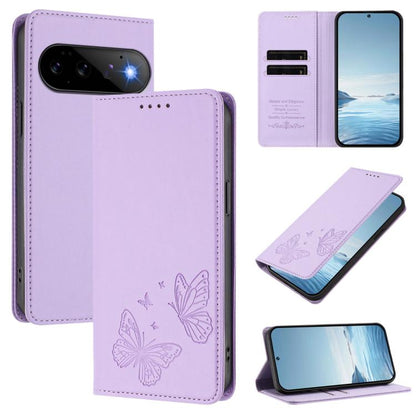 Strong Magnetic Dual Butterfly RFID Vegan Leather Phone Case, For Google Pixel 11 Pro XL, For Google Pixel 11 Pro / Pixel 11, For Google Pixel 10a, For Google Pixel 10 Pro XL / Pixel 9 Pro XL, For Google Pixel 10 / 10 Pro / Pixel 9 / 9 Pro             ...