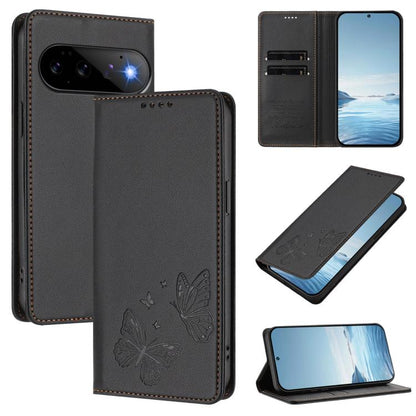 Strong Magnetic Dual Butterfly RFID Vegan Leather Phone Case, For Google Pixel 11 Pro XL, For Google Pixel 11 Pro / Pixel 11, For Google Pixel 10a, For Google Pixel 10 Pro XL / Pixel 9 Pro XL, For Google Pixel 10 / 10 Pro / Pixel 9 / 9 Pro             ...