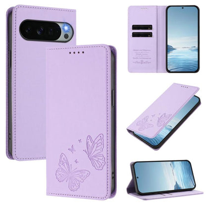 Strong Magnetic Dual Butterfly RFID Vegan Leather Phone Case, For Google Pixel 11 Pro XL, For Google Pixel 11 Pro / Pixel 11, For Google Pixel 10a, For Google Pixel 10 Pro XL / Pixel 9 Pro XL, For Google Pixel 10 / 10 Pro / Pixel 9 / 9 Pro             ...
