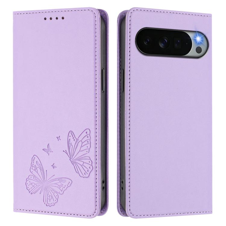 Strong Magnetic Dual Butterfly RFID Vegan Leather Phone Case, For Google Pixel 11 Pro XL, For Google Pixel 11 Pro / Pixel 11, For Google Pixel 10a, For Google Pixel 10 Pro XL / Pixel 9 Pro XL, For Google Pixel 10 / 10 Pro / Pixel 9 / 9 Pro             ...