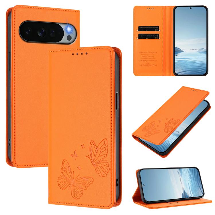 Strong Magnetic Dual Butterfly RFID Vegan Leather Phone Case, For Google Pixel 11 Pro XL, For Google Pixel 11 Pro / Pixel 11, For Google Pixel 10a, For Google Pixel 10 Pro XL / Pixel 9 Pro XL, For Google Pixel 10 / 10 Pro / Pixel 9 / 9 Pro             ...