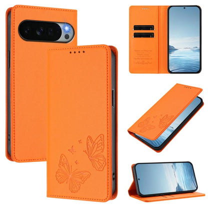Strong Magnetic Dual Butterfly RFID Vegan Leather Phone Case, For Google Pixel 11 Pro XL, For Google Pixel 11 Pro / Pixel 11, For Google Pixel 10a, For Google Pixel 10 Pro XL / Pixel 9 Pro XL, For Google Pixel 10 / 10 Pro / Pixel 9 / 9 Pro             ...