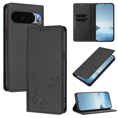 Strong Magnetic Dual Butterfly RFID Vegan Leather Phone Case, For Google Pixel 11 Pro XL, For Google Pixel 11 Pro / Pixel 11, For Google Pixel 10a, For Google Pixel 10 Pro XL / Pixel 9 Pro XL, For Google Pixel 10 / 10 Pro / Pixel 9 / 9 Pro             ...