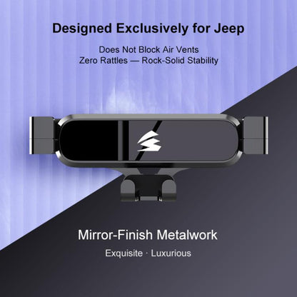 Car Air Vent Metal Gravity Phone Holder Mount, For Jeep Grand Commander 2018-2022, For Jeep Cherokee 2016-2017, For Jeep Wrangler 2011-2018, For Jeep Wrangler 2019-2022, For Jeep Grand Cherokee 2014-2020, For Jeep Grand Cherokee 2021                   ...