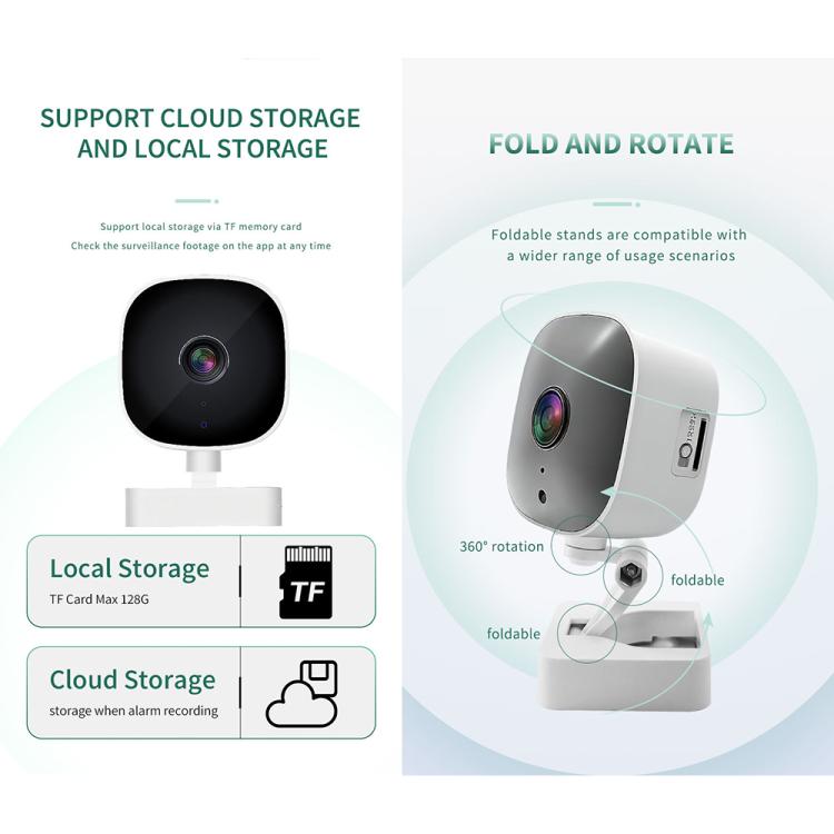 Wireless WiFi Smart High-Definition Wide-Angle Surveillance Camera, 30W Pixels, 300W Pixels