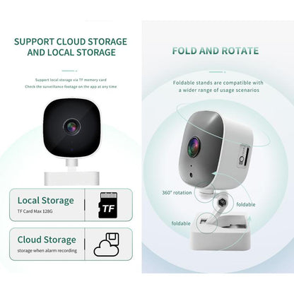 Wireless WiFi Smart High-Definition Wide-Angle Surveillance Camera, 30W Pixels, 300W Pixels