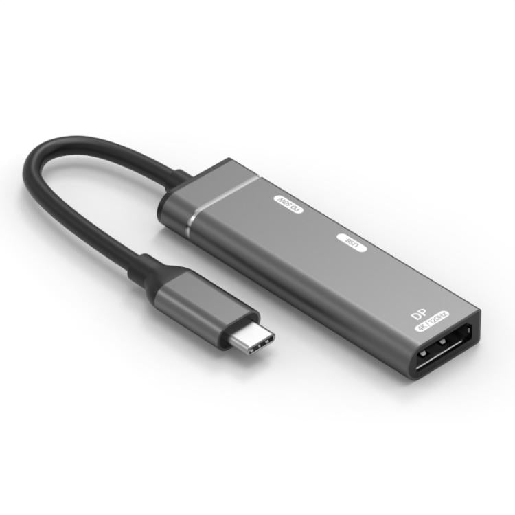 60W Type-C to Type-C, USB-A, 4K DisplayPort HUB Docking Station, Type-C to Type-C+USB+DP