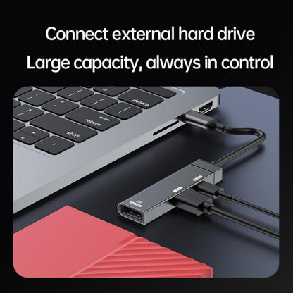 60W Type-C to Type-C, USB-A, 4K DisplayPort HUB Docking Station, Type-C to Type-C+USB+DP