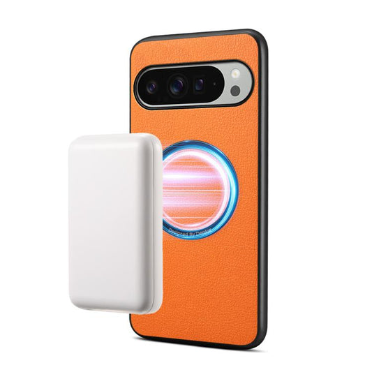 Denior A08 PU Vegan Leather Calfskin Texture Magnetic Phone Case, For Google Pixel 10 Pro XL