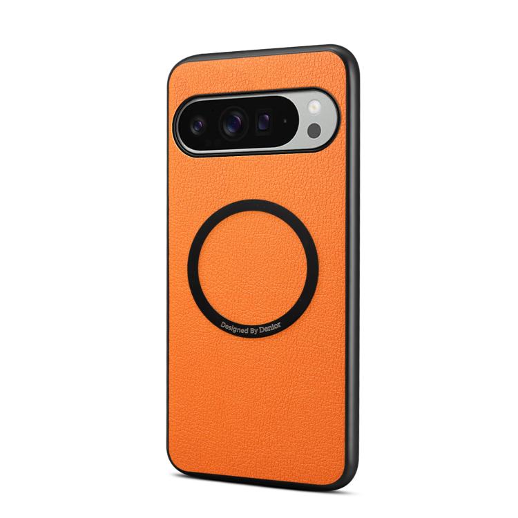 Denior A08 PU Vegan Leather Calfskin Texture Magnetic Phone Case, For Google Pixel 10 Pro XL