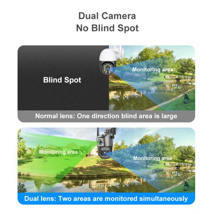 V380 Pro 2MP Dual Lens Panoramic Surveillance HD WiFi Camera