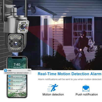 V380 Pro 2MP Dual Lens Panoramic Surveillance HD WiFi Camera