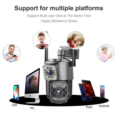 V380 Pro 2MP Dual Lens Panoramic Surveillance HD WiFi Camera