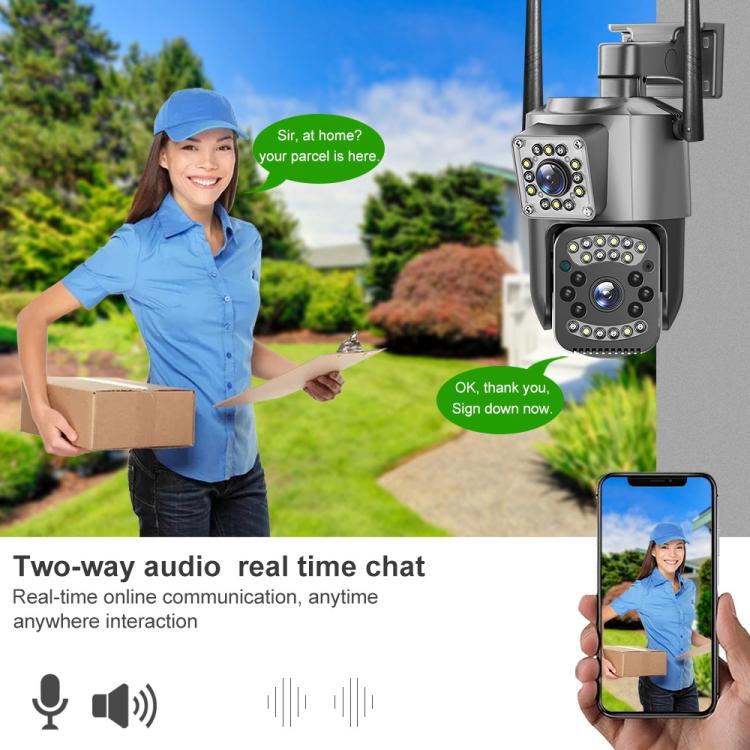 V380 Pro 2MP Dual Lens Panoramic Surveillance HD WiFi Camera
