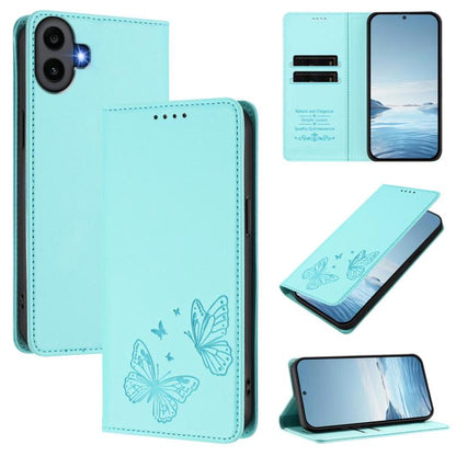 Strong Magnetic Dual Butterfly RFID Vegan Leather Phone Case, For Nothing Phone 4a Pro, For Nothing Phone 4a, For Nothing Phone 3a Lite, For Nothing Phone 3, For Nothing CMF Phone 2 Pro, For Nothing Phone 3a, For Nothing Phone 3a Pro                   ...