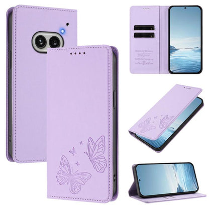 Strong Magnetic Dual Butterfly RFID Vegan Leather Phone Case, For Nothing Phone 4a Pro, For Nothing Phone 4a, For Nothing Phone 3a Lite, For Nothing Phone 3, For Nothing CMF Phone 2 Pro, For Nothing Phone 3a, For Nothing Phone 3a Pro                   ...