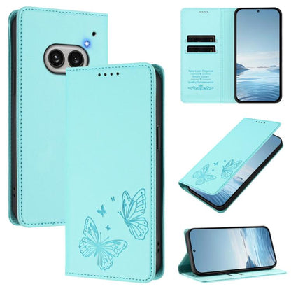 Strong Magnetic Dual Butterfly RFID Vegan Leather Phone Case, For Nothing Phone 4a Pro, For Nothing Phone 4a, For Nothing Phone 3a Lite, For Nothing Phone 3, For Nothing CMF Phone 2 Pro, For Nothing Phone 3a, For Nothing Phone 3a Pro                   ...
