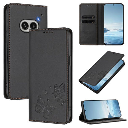 Strong Magnetic Dual Butterfly RFID Vegan Leather Phone Case, For Nothing Phone 4a Pro, For Nothing Phone 4a, For Nothing Phone 3a Lite, For Nothing Phone 3, For Nothing CMF Phone 2 Pro, For Nothing Phone 3a, For Nothing Phone 3a Pro                   ...