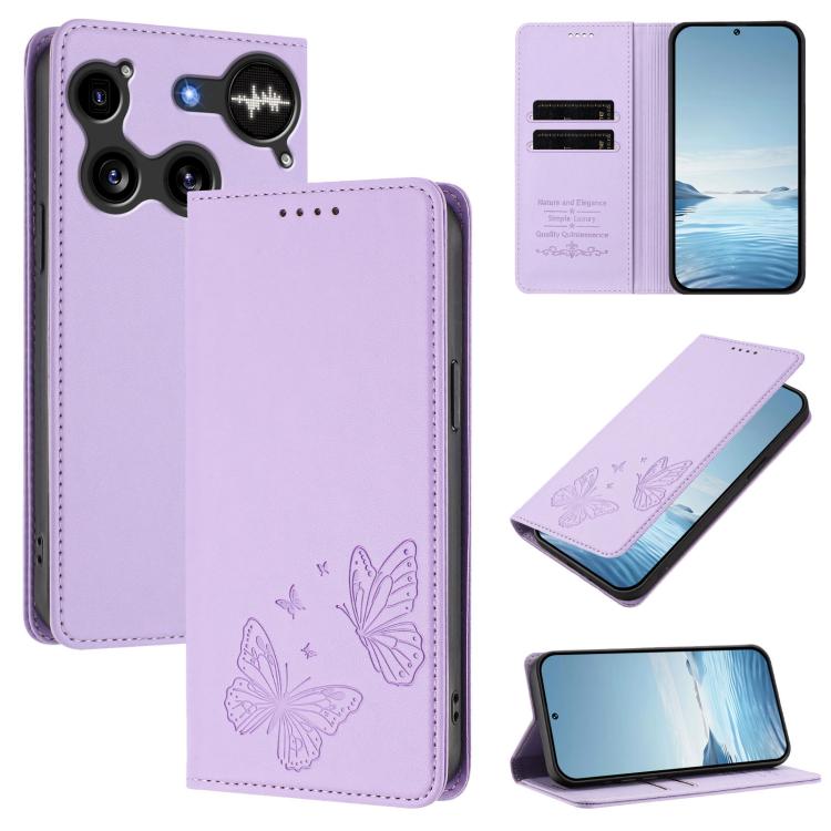 Strong Magnetic Dual Butterfly RFID Vegan Leather Phone Case, For Nothing Phone 4a Pro, For Nothing Phone 4a, For Nothing Phone 3a Lite, For Nothing Phone 3, For Nothing CMF Phone 2 Pro, For Nothing Phone 3a, For Nothing Phone 3a Pro                   ...