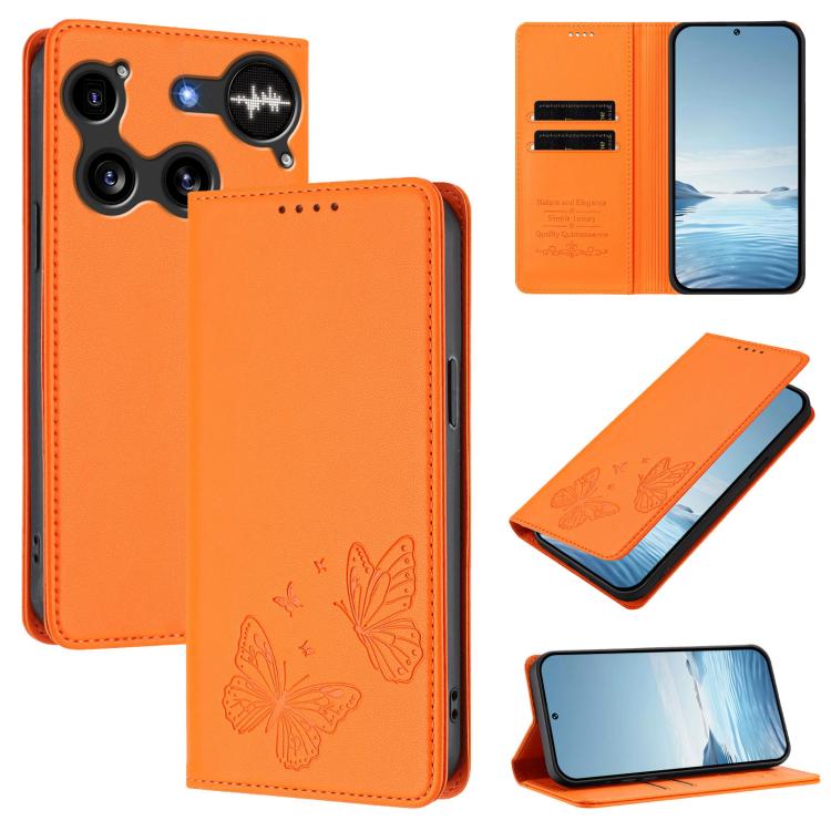 Strong Magnetic Dual Butterfly RFID Vegan Leather Phone Case, For Nothing Phone 4a Pro, For Nothing Phone 4a, For Nothing Phone 3a Lite, For Nothing Phone 3, For Nothing CMF Phone 2 Pro, For Nothing Phone 3a, For Nothing Phone 3a Pro                   ...