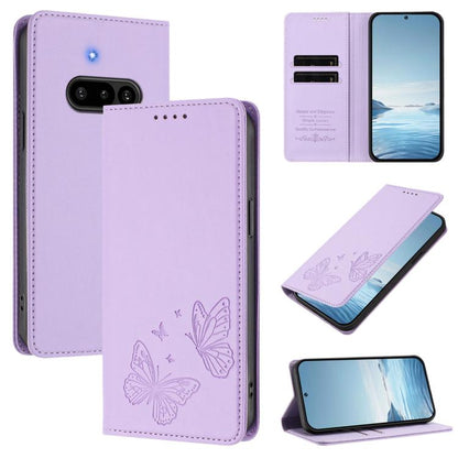 Strong Magnetic Dual Butterfly RFID Vegan Leather Phone Case, For Nothing Phone 4a Pro, For Nothing Phone 4a, For Nothing Phone 3a Lite, For Nothing Phone 3, For Nothing CMF Phone 2 Pro, For Nothing Phone 3a, For Nothing Phone 3a Pro                   ...