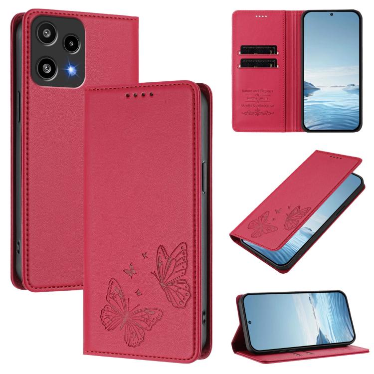 Strong Magnetic Dual Butterfly RFID Vegan Leather Phone Case, For Nothing Phone 4a Pro, For Nothing Phone 4a, For Nothing Phone 3a Lite, For Nothing Phone 3, For Nothing CMF Phone 2 Pro, For Nothing Phone 3a, For Nothing Phone 3a Pro                   ...