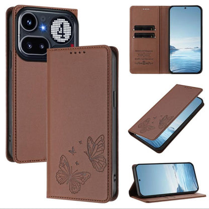 Strong Magnetic Dual Butterfly RFID Vegan Leather Phone Case, For Nothing Phone 4a Pro, For Nothing Phone 4a, For Nothing Phone 3a Lite, For Nothing Phone 3, For Nothing CMF Phone 2 Pro, For Nothing Phone 3a, For Nothing Phone 3a Pro                   ...